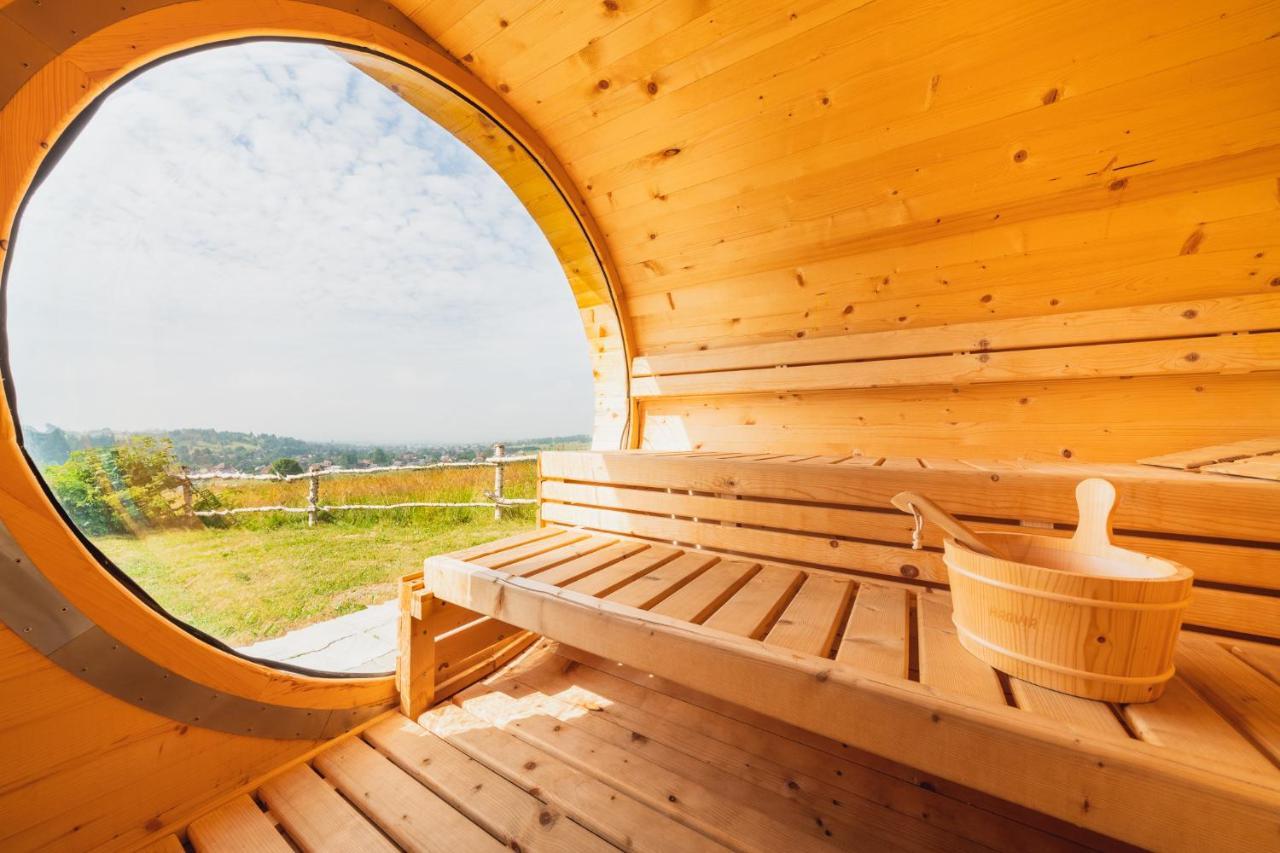 Domki Gorce Klikuszowa Sauna Jacuzzi Bagian luar foto