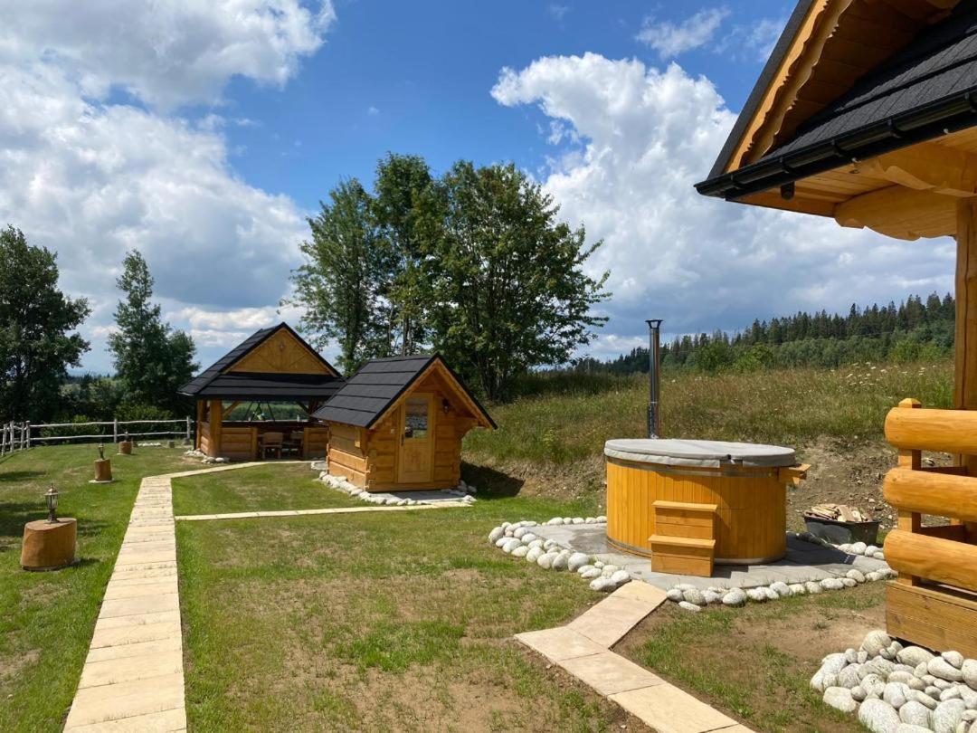 Domki Gorce Klikuszowa Sauna Jacuzzi Bagian luar foto